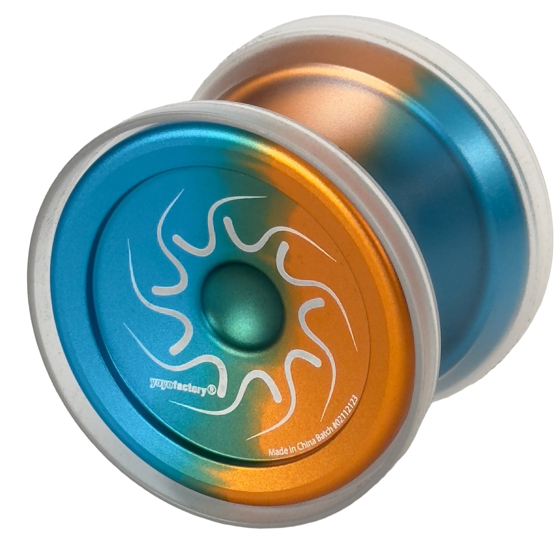nine dragons yoyo - orange aqua fade