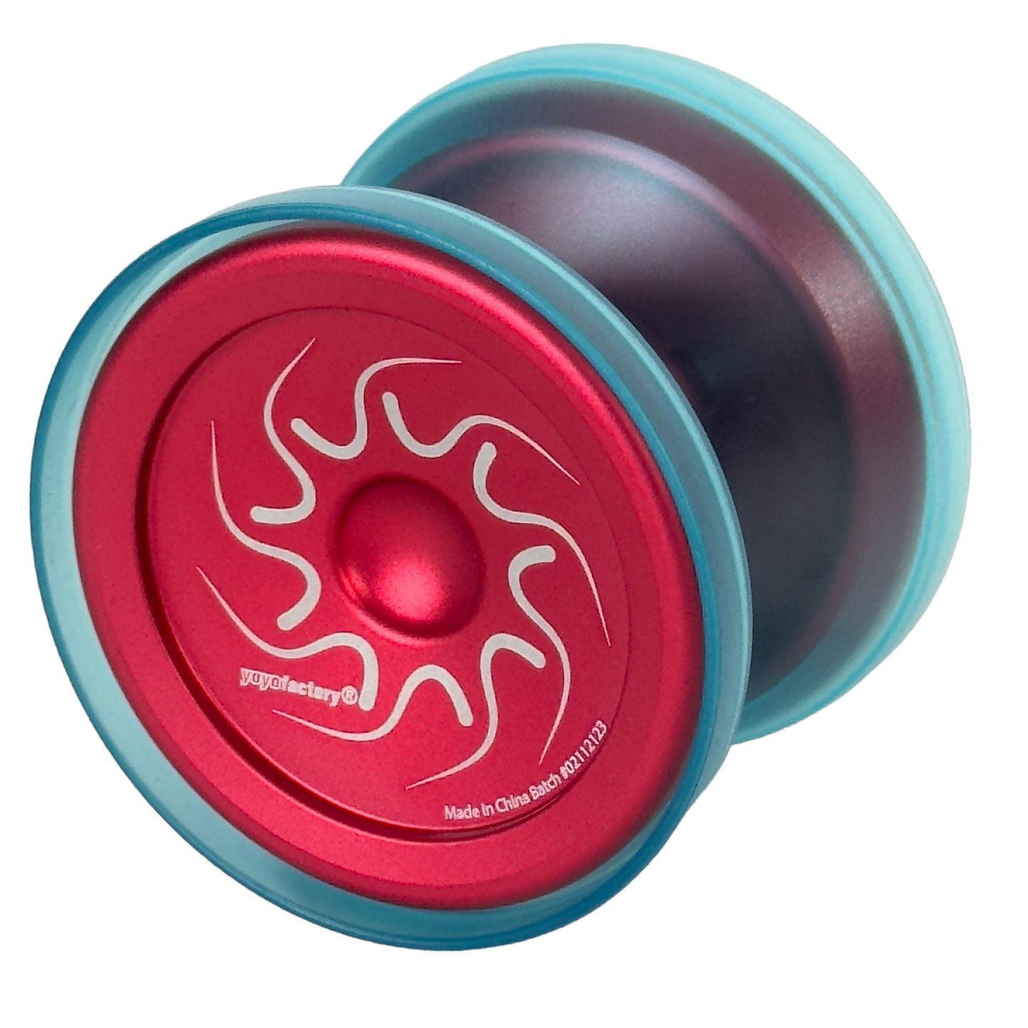 nine dragons yoyo - red with bluish caps