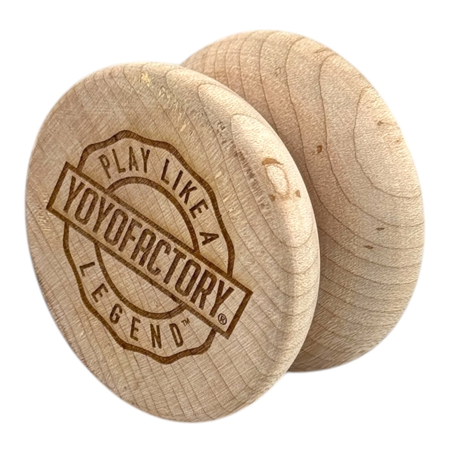 Legend Wing Wood YoYo raw side view