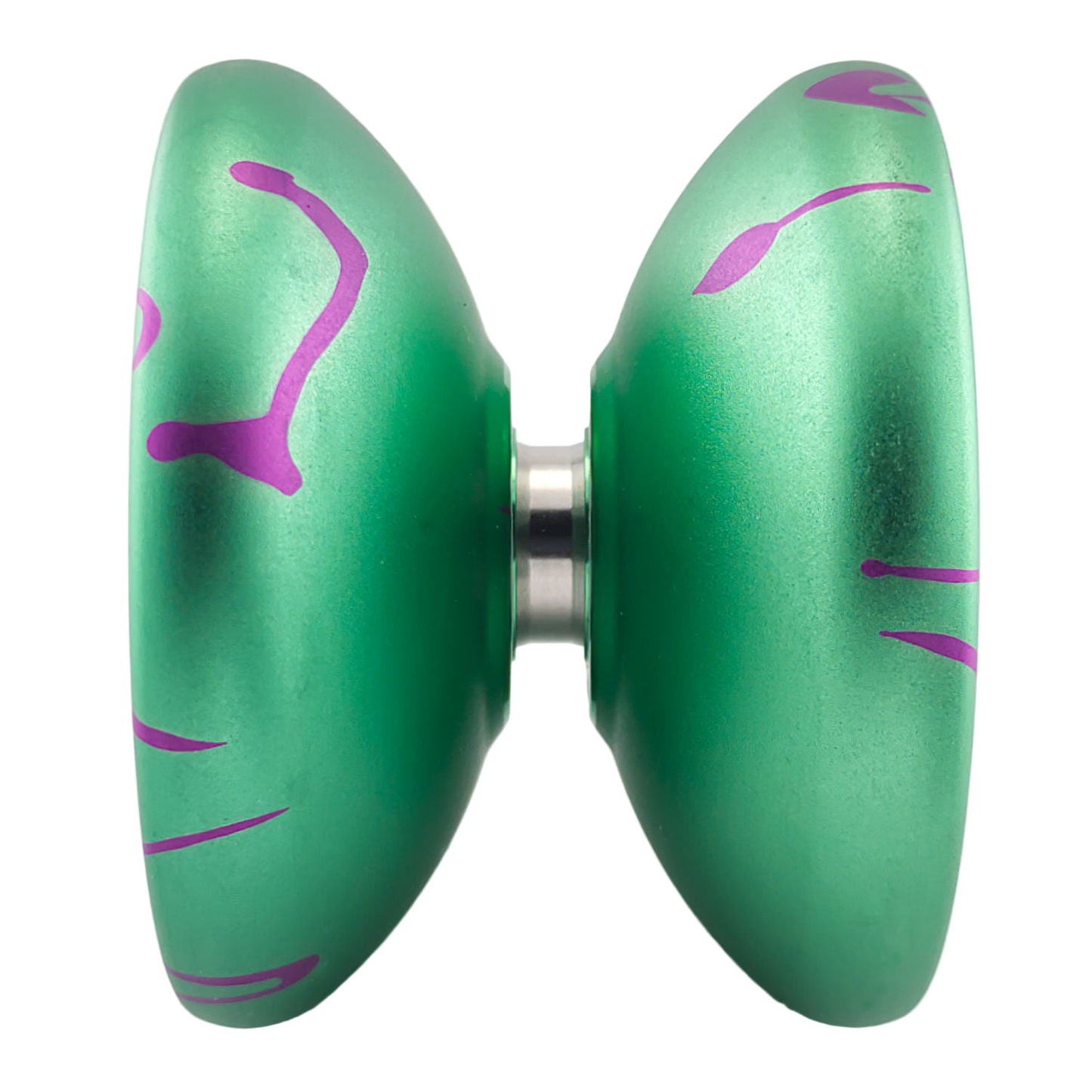 Axolotl Metal yoyo green purple splash bearing view