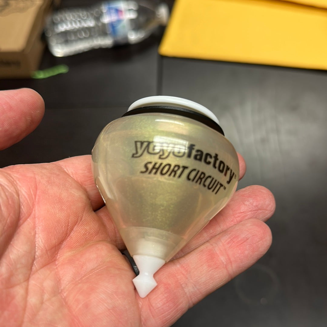 Short Circuit Spintop gold glitter