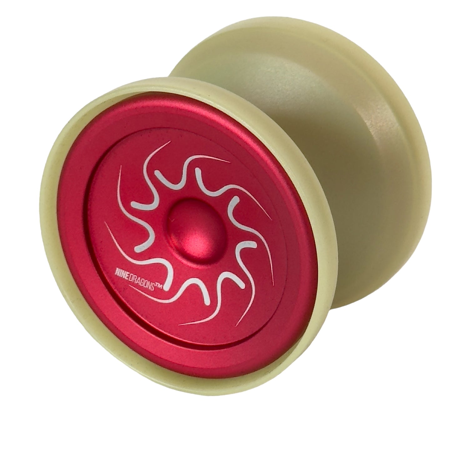 nine dragons yoyo red with glow caps