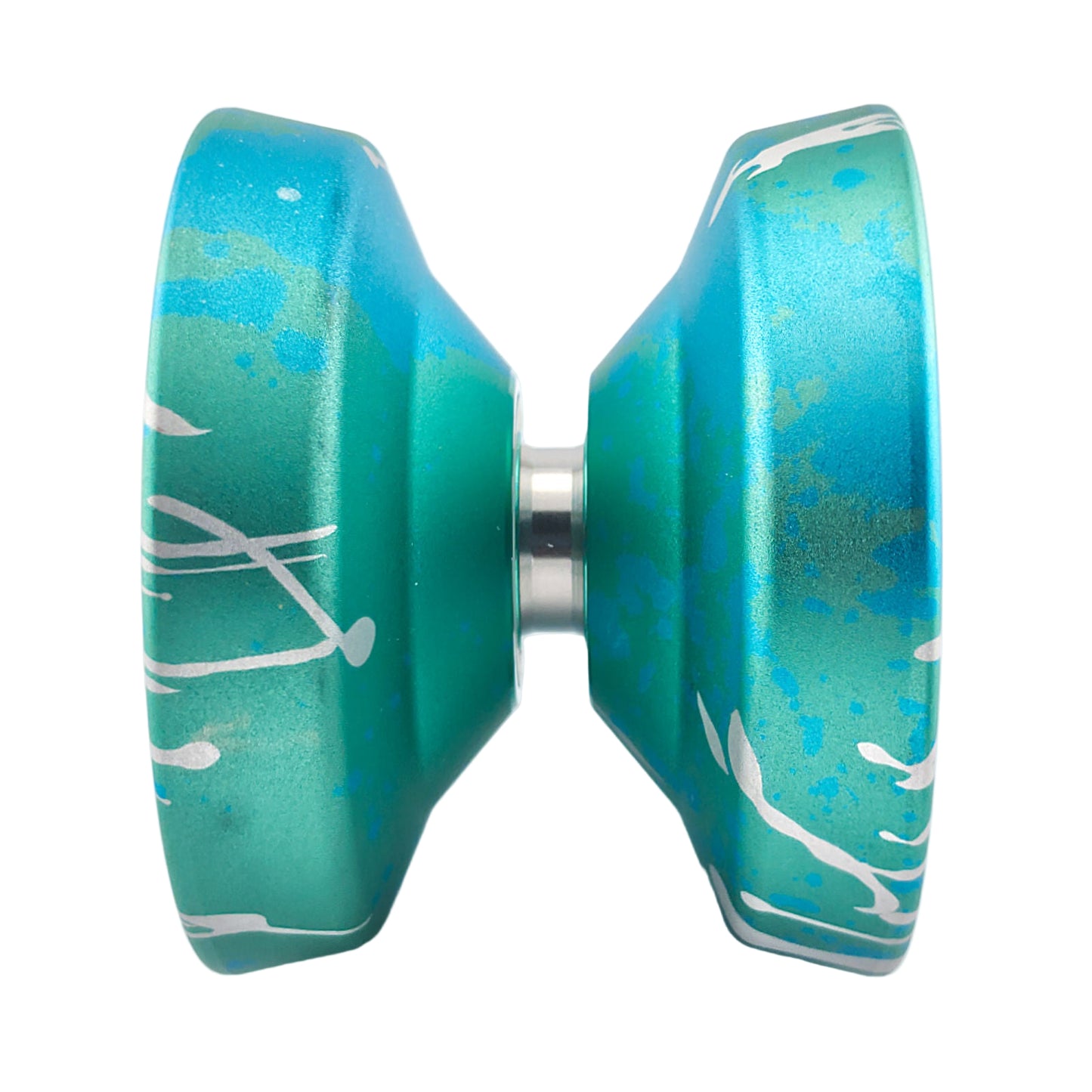 DNA yoyo green aqua splash bearing view