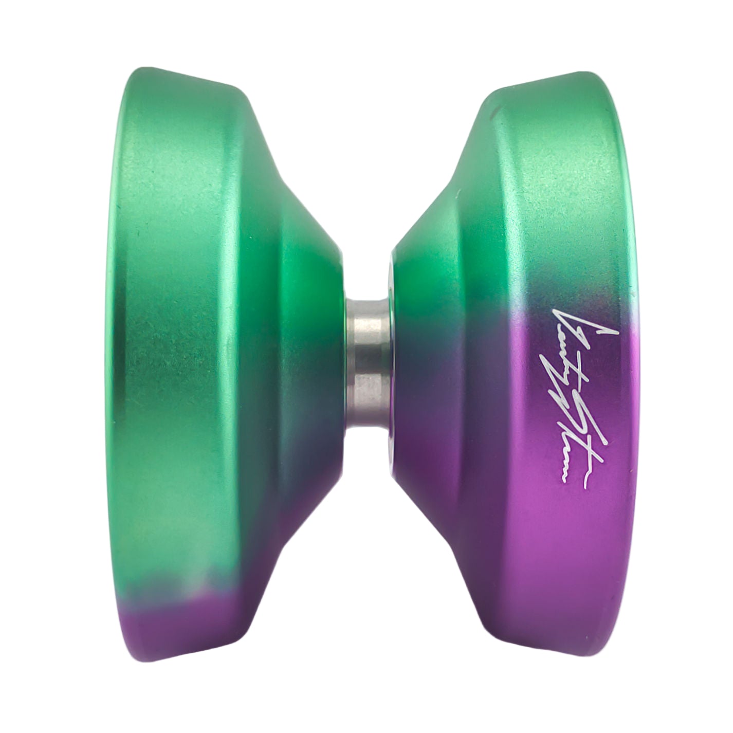 DNA yoyo green purple bearing view