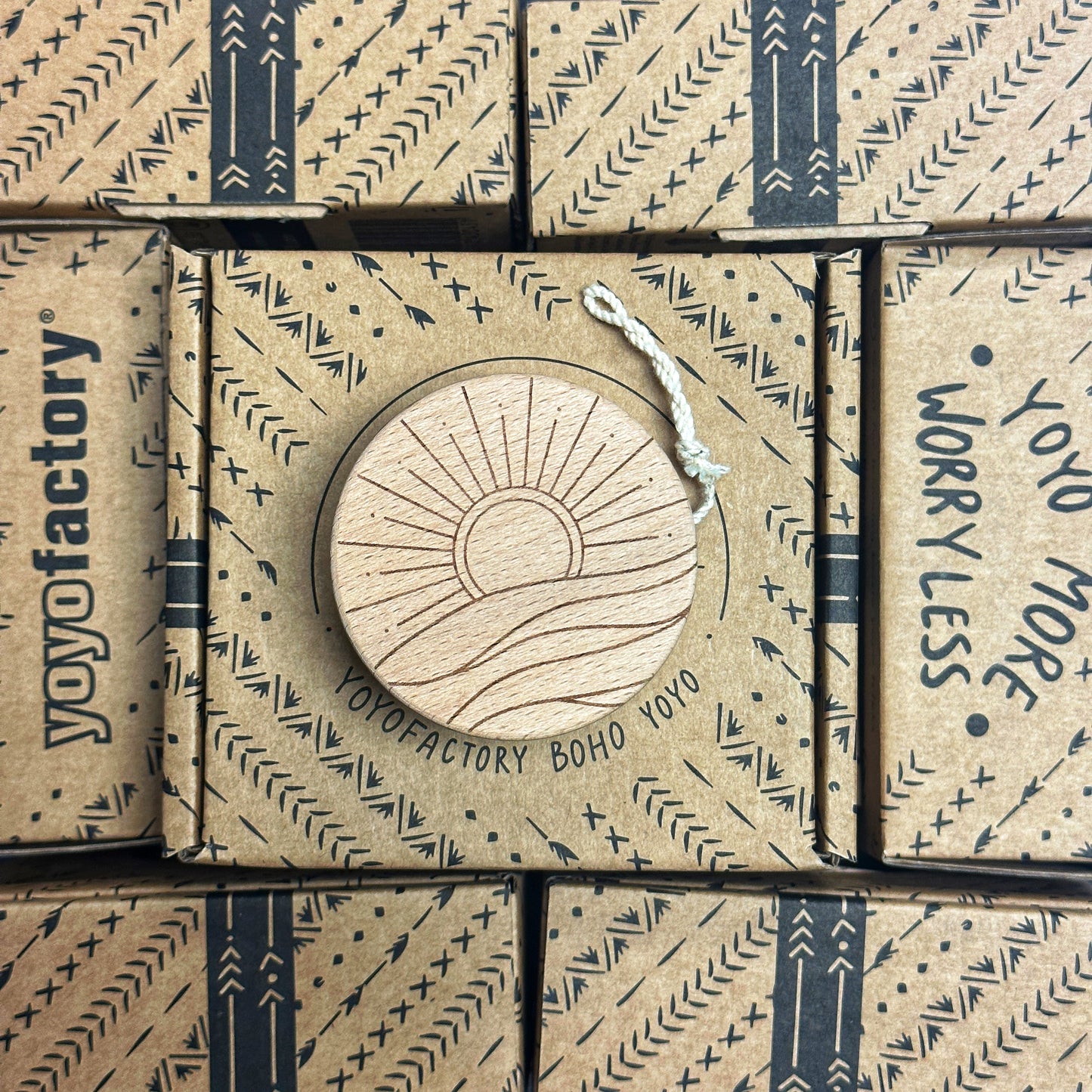 BoHo Wooden Yoyo, in boxes