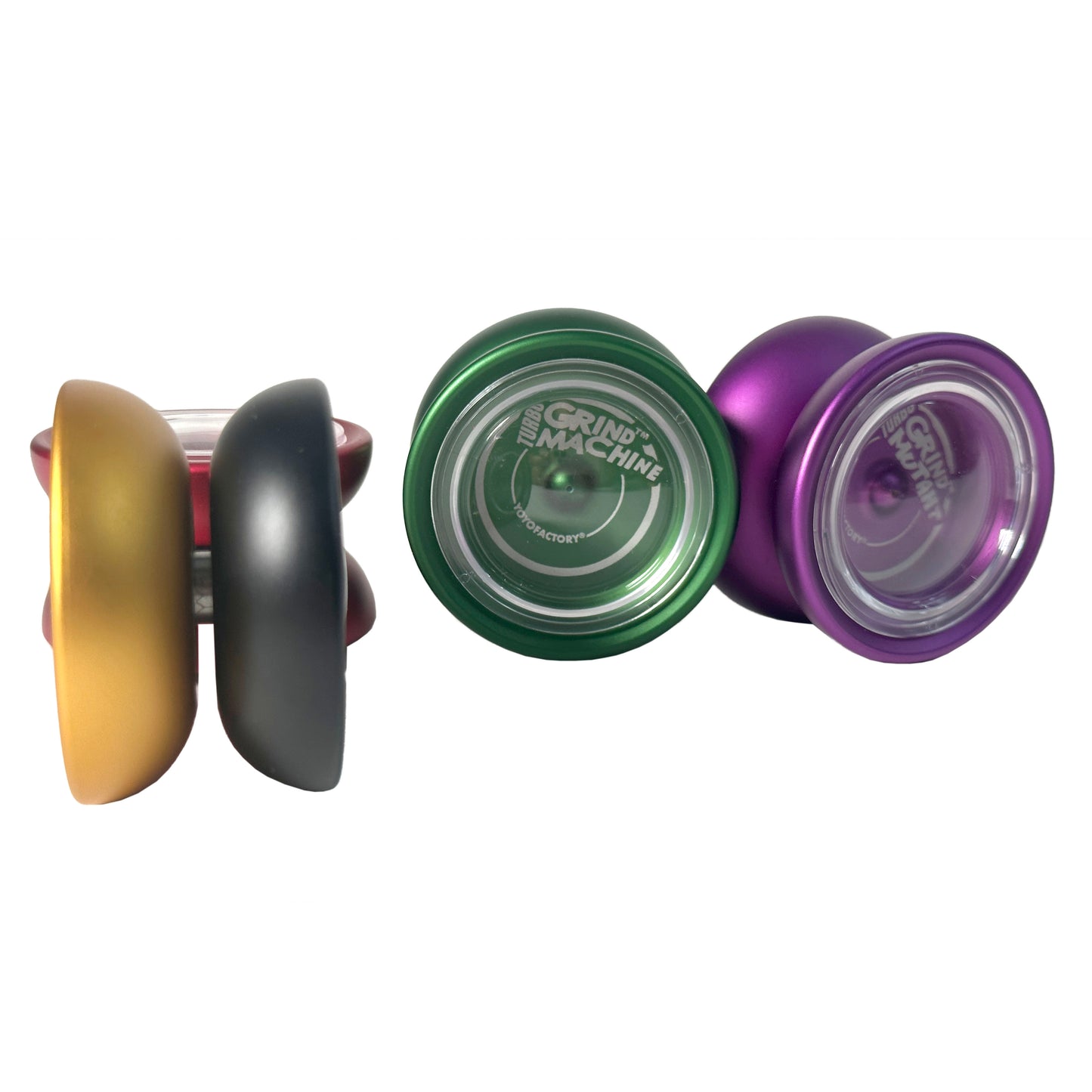 Turbo Grind Machine yoyos with caps