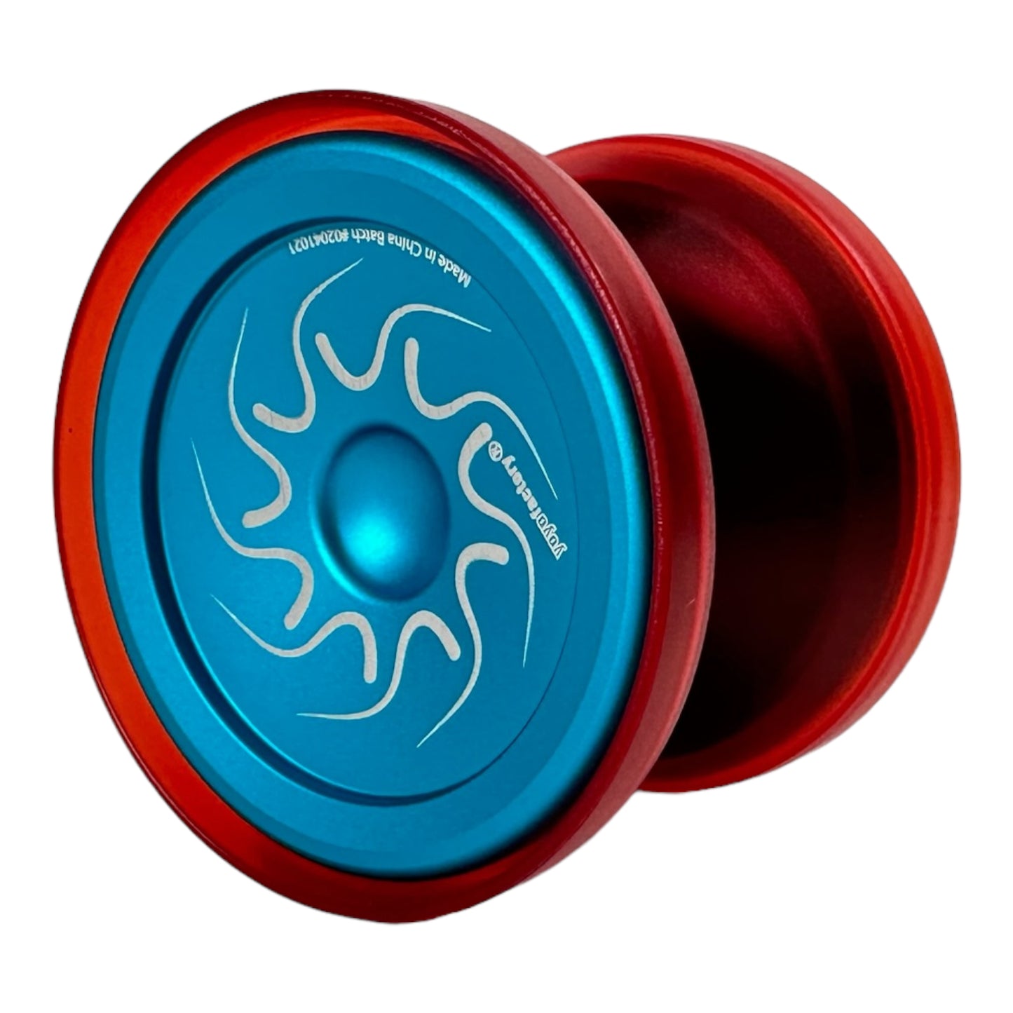 nine dragons yoyo - blue with red caps