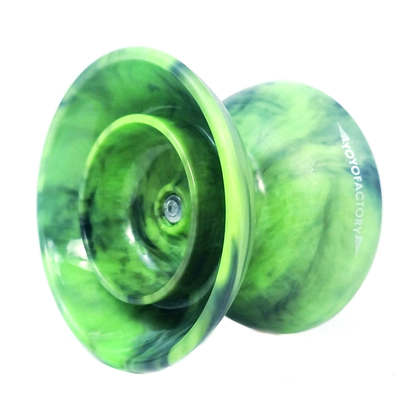 flight off string yoyo green black marble
