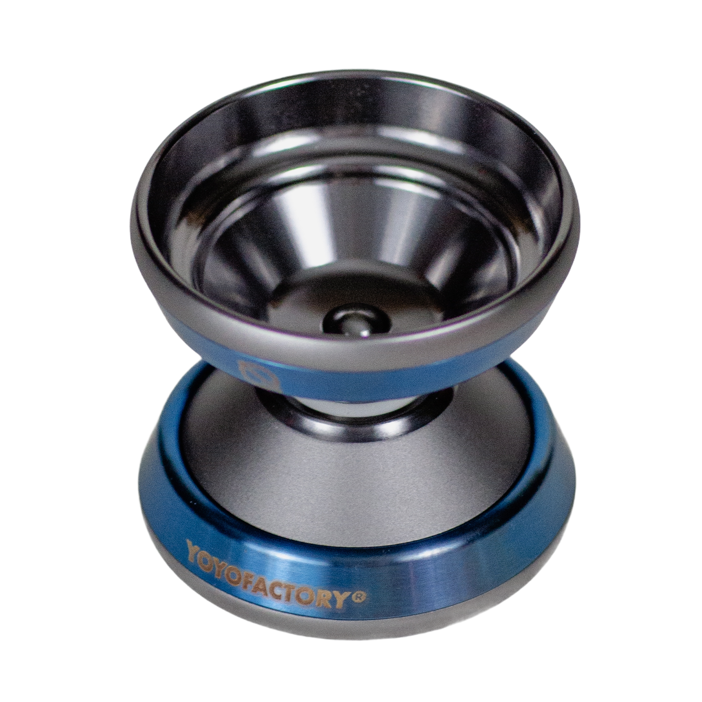 IQ Metal Yoyo charcoal top view