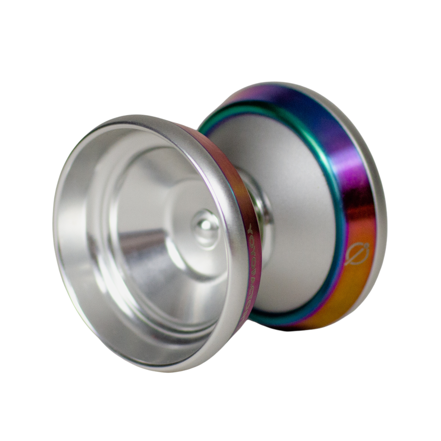 IQ Metal Yoyo silver, rainbow bend