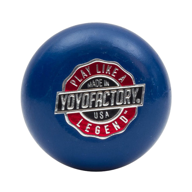 Legend wooden YoYo blue side view