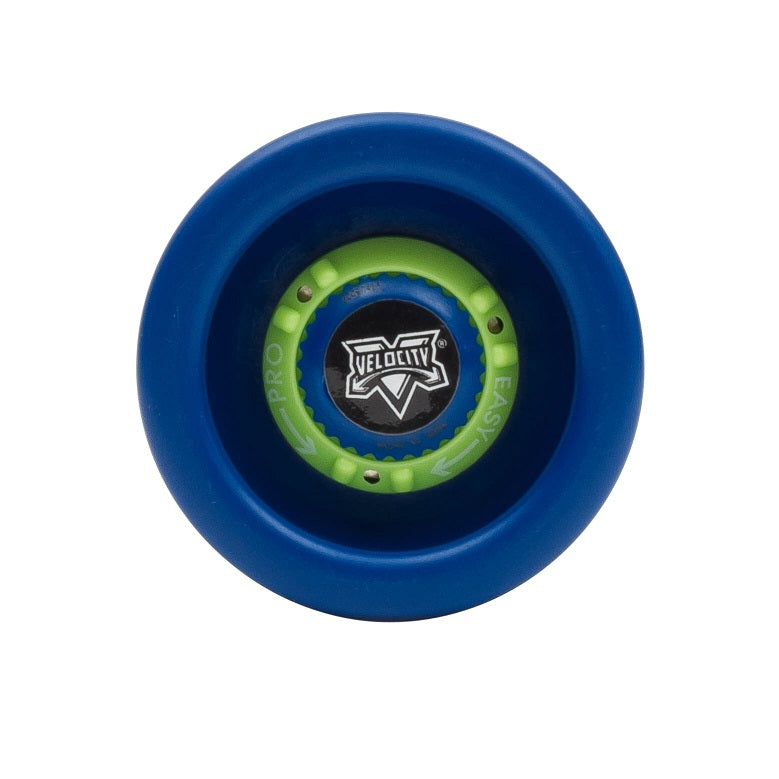 Velocity Adjustable YoYo, blue, side view