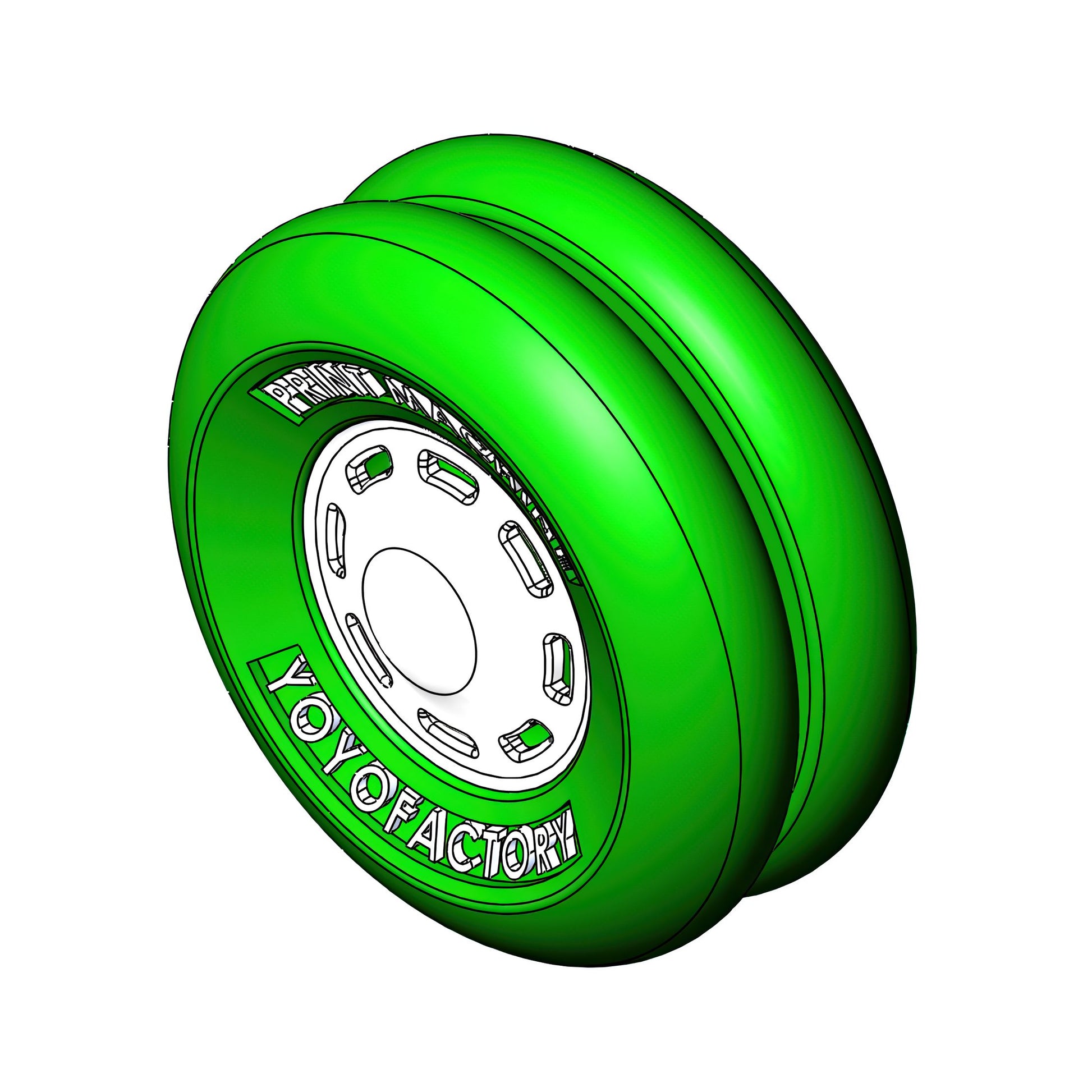 3d Printed looper YoYo side view