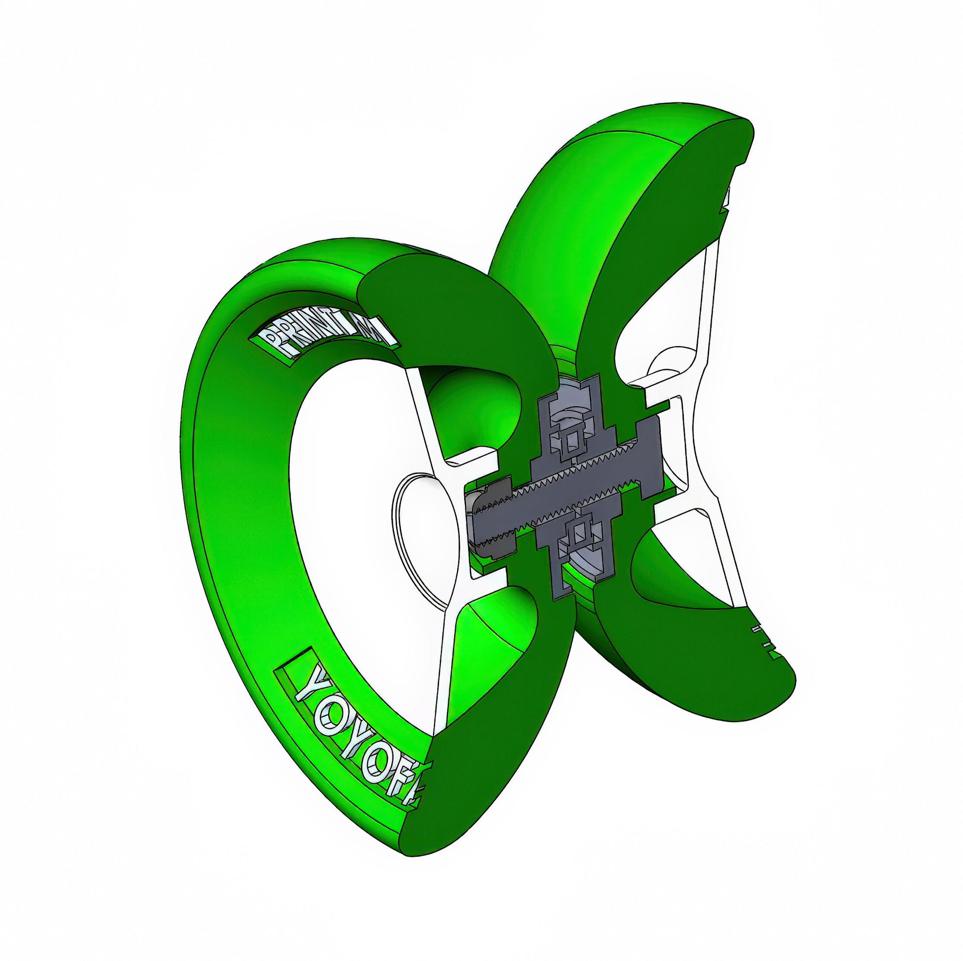 3d Printed wing YoYo side cross section 