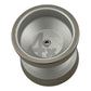 Miracle MINI YoYo 4x - A metallic silver and gray metal yo-yo shown from a top-down perspective on a plain white background.