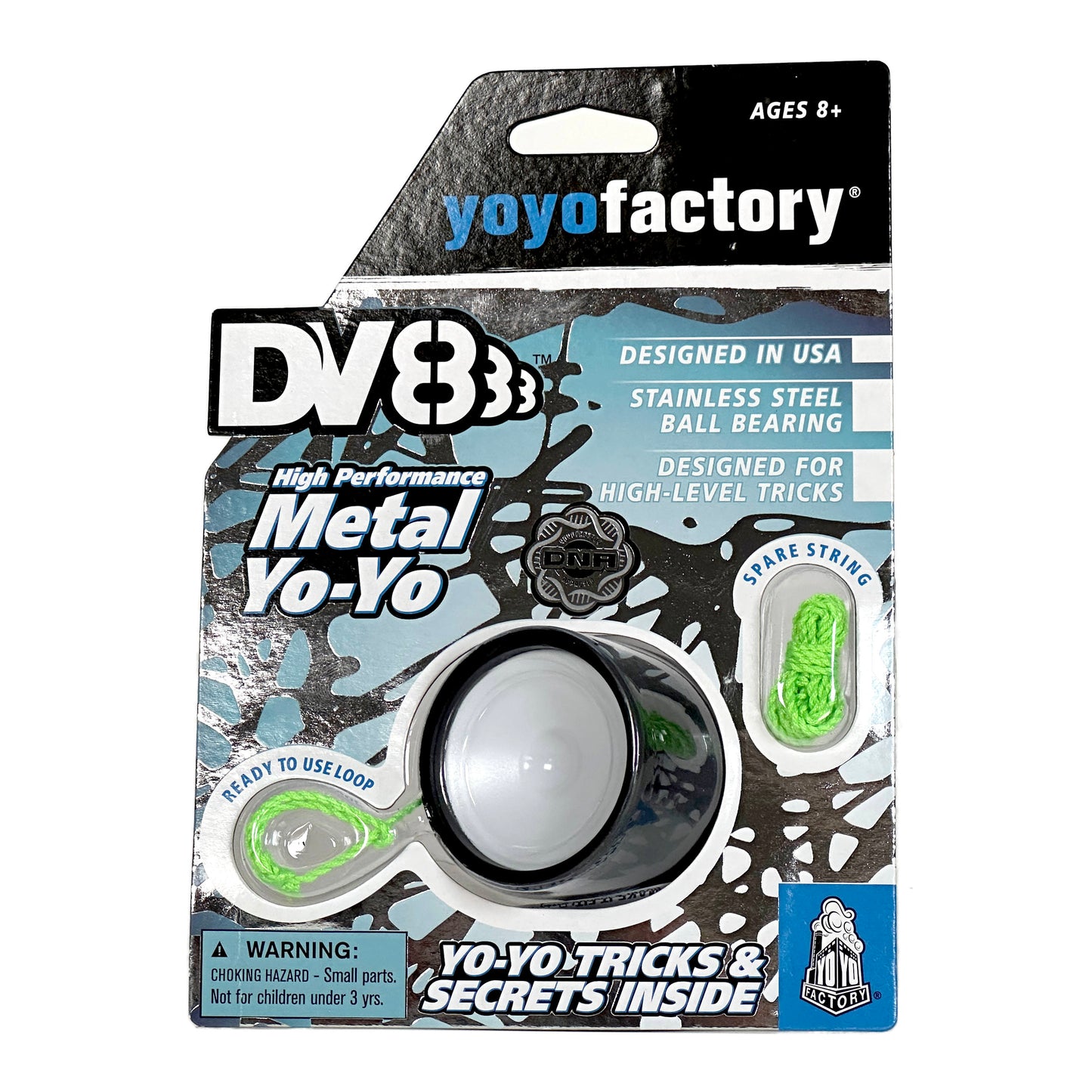 DV888 YoYo black in the box front view