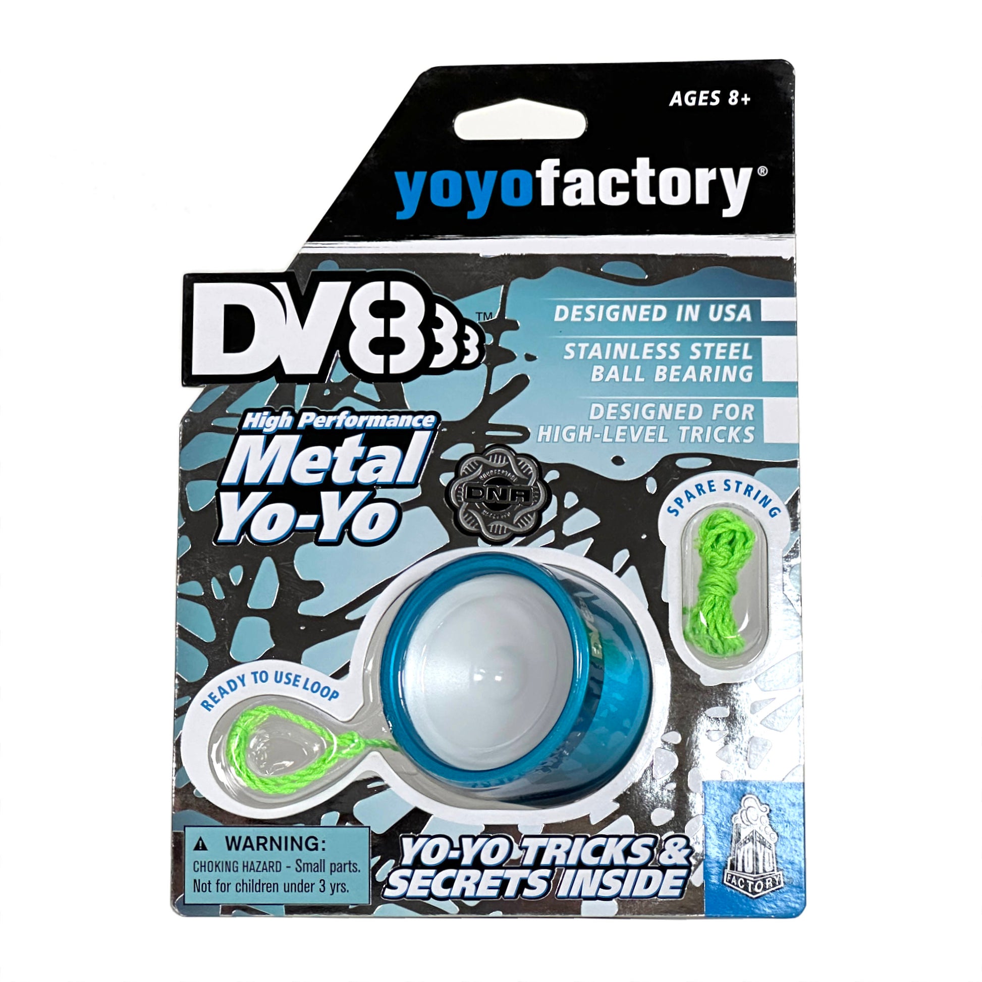 DV888 YoYo aqua in the box front view