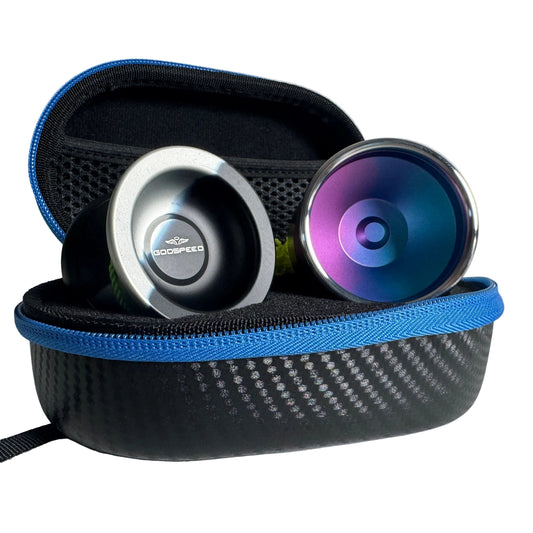 Godspeed and Demonspeed yoyos in the case