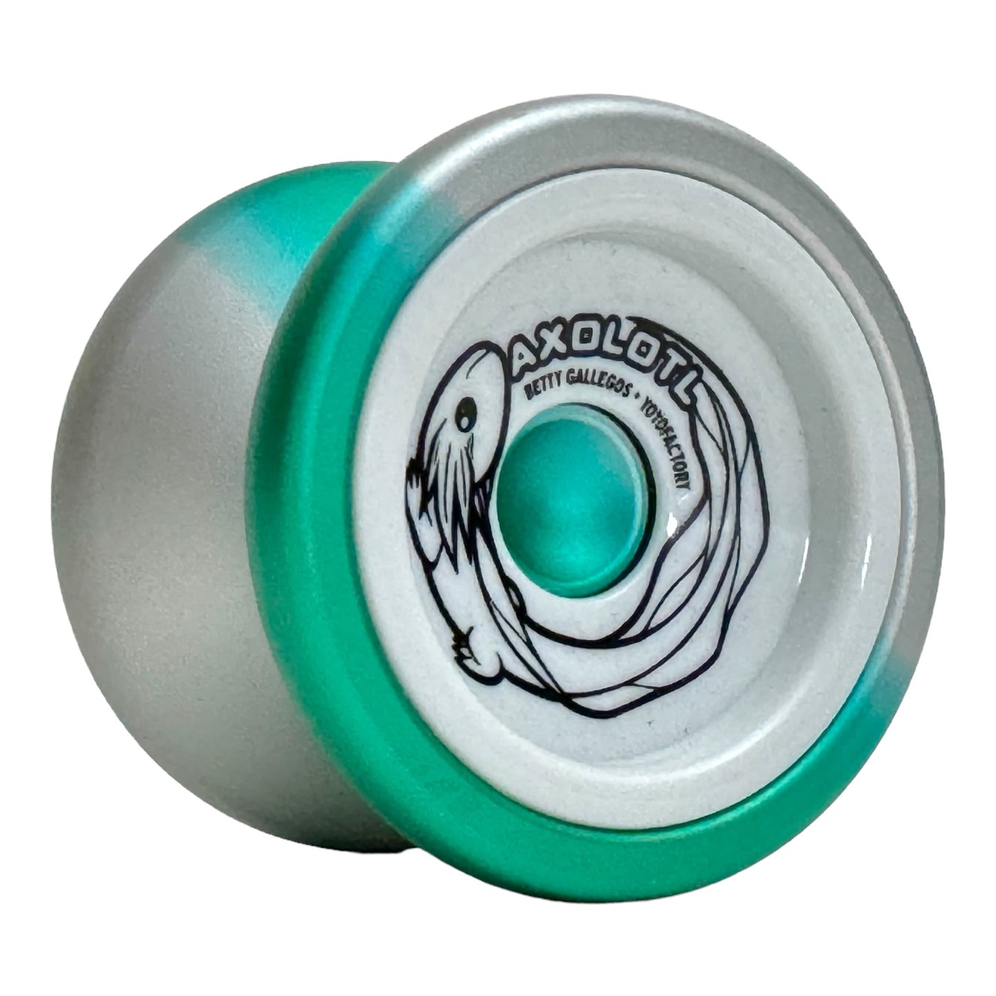 Axolotyl Metal yo-yo Green silver fade