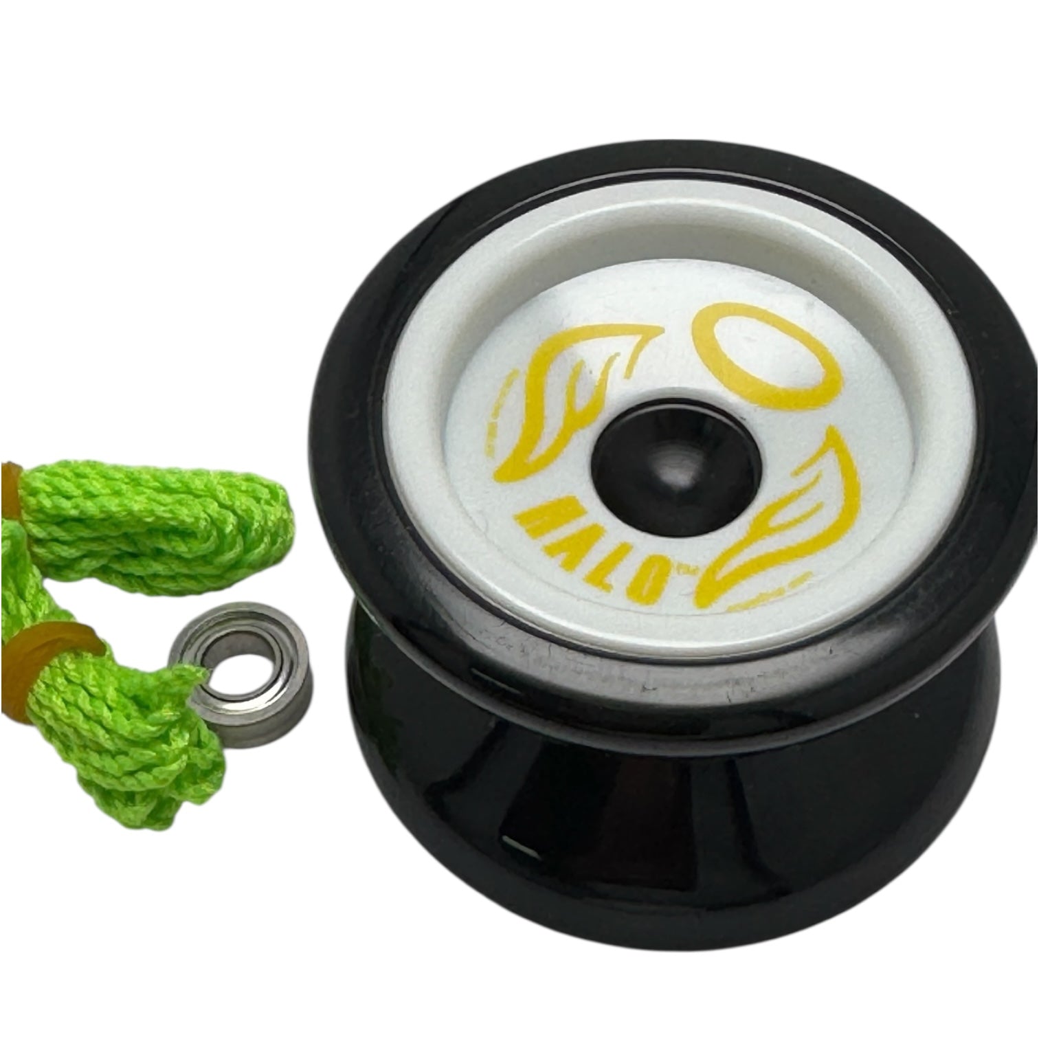 HALO YoYo - PLASTIC - black with white caps