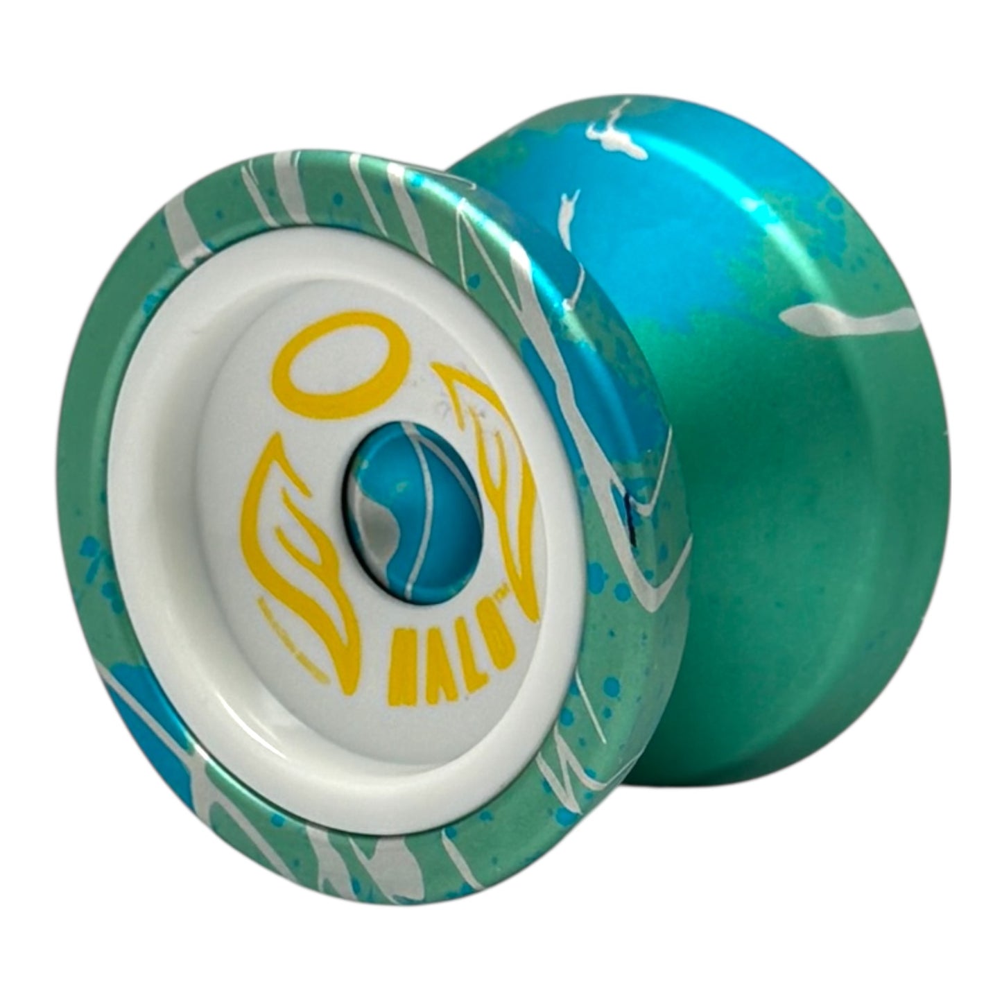 Metal HALO YoYo green blue splash