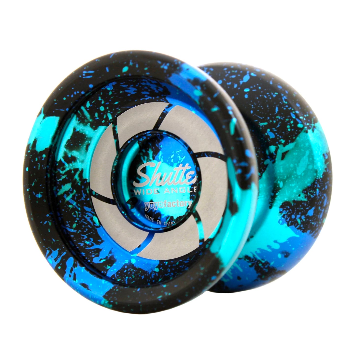 Shutter Wide Angle YoYo black aqua blue splash