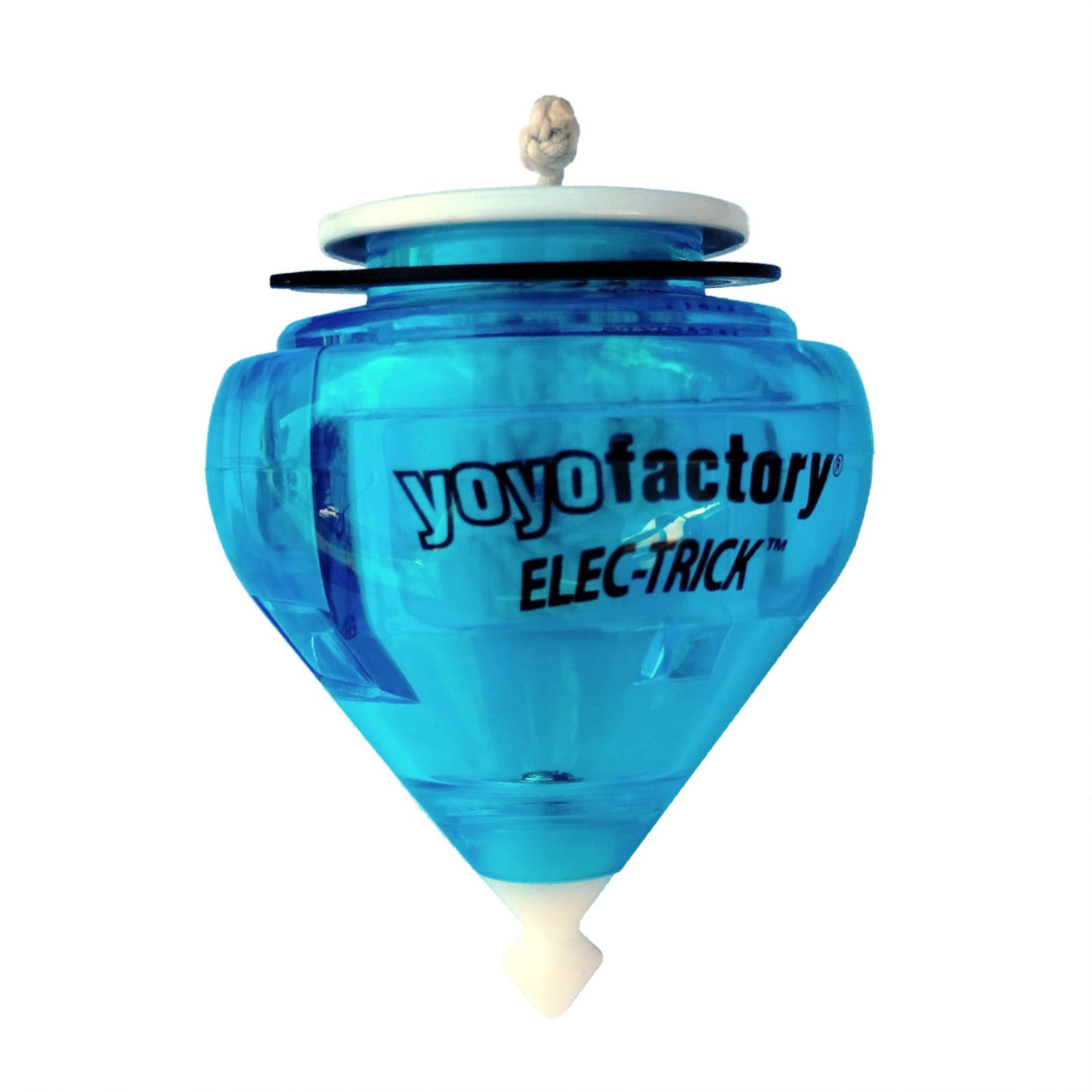 Short Circuit Spintop Aqua with string