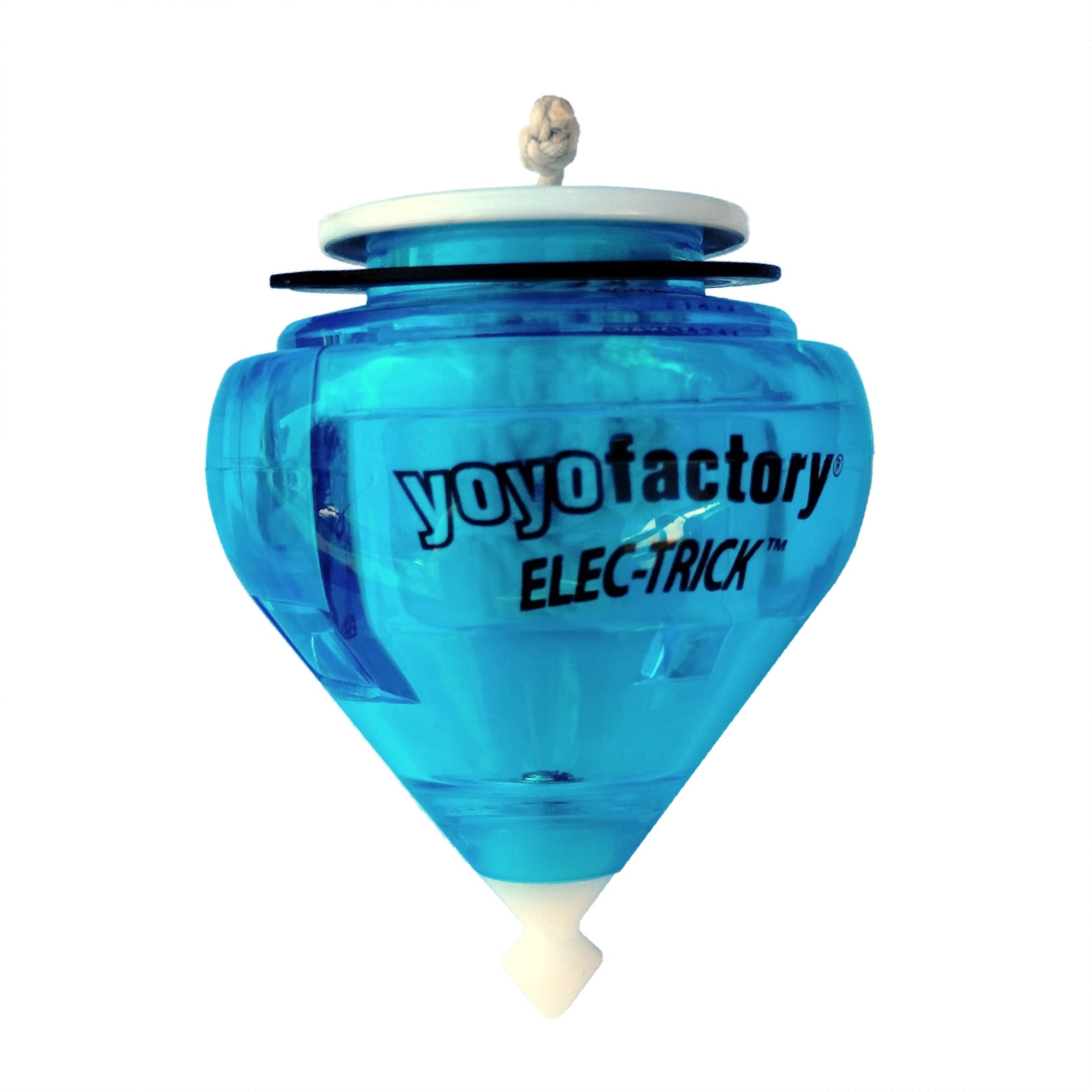 Short Circuit Spintop Aqua with string